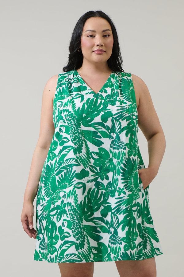 sugarlips Masey Tropical Lerry Shift Mini Dress Curve