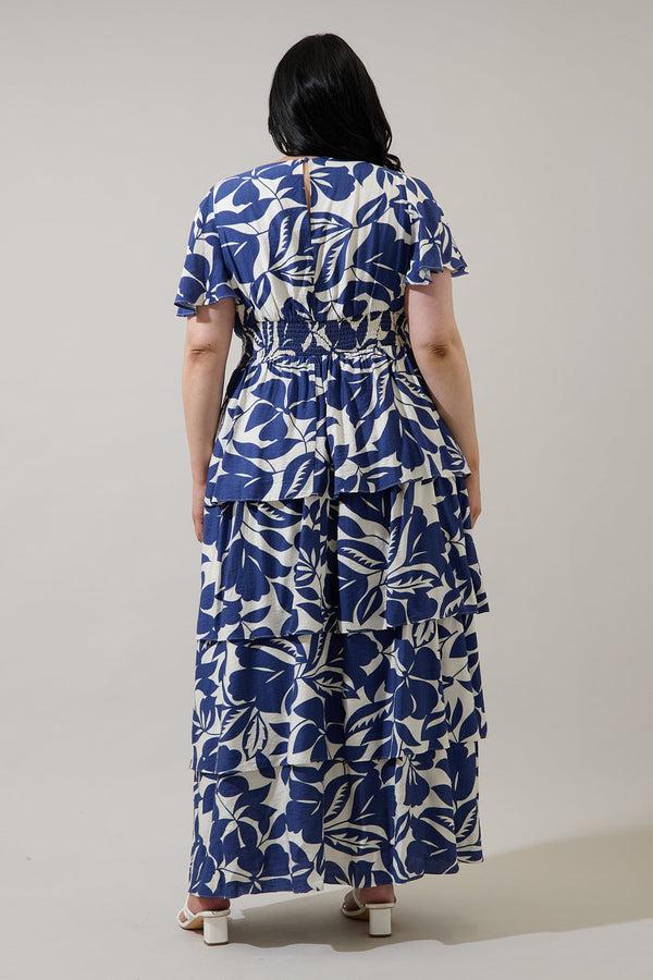 Sugarlips Maurea Floral Amabel Tiered Maxi Dress Curve