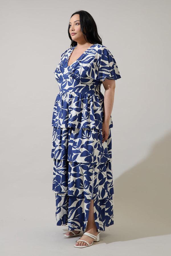 Sugarlips Maurea Floral Amabel Tiered Maxi Dress Curve