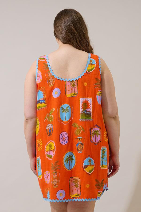 Sugarlips Maury Postcard Auriel Shift Mini Dress Curve