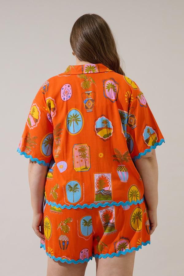 Sugarlips Maury Postcard Marnie Button Up Shirt Curve
