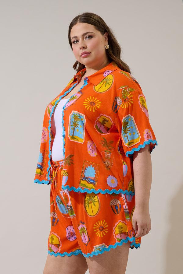 Sugarlips Maury Postcard Marnie Button Up Shirt Curve