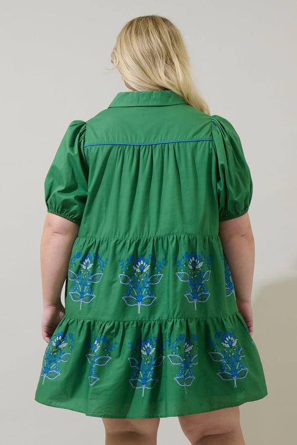 Sugarlips Meridy Floral Burie Tiered Mini Dress Curve