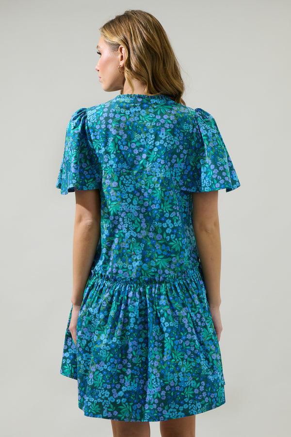 Sugarlips Midnight Floral Rock A By Trapeze Mini Dress