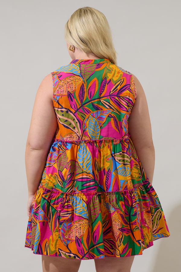 Sugarlips Milana Adrina Shift Tiered Mini Dress Curve