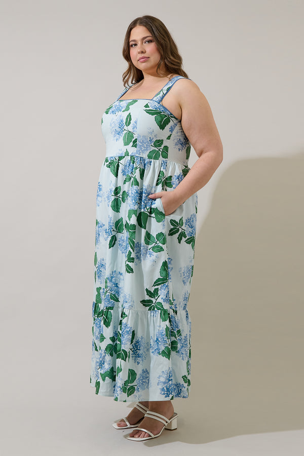 Sugarlips Mirla Floral Krisy Sleeveless Maxi Dress Curve