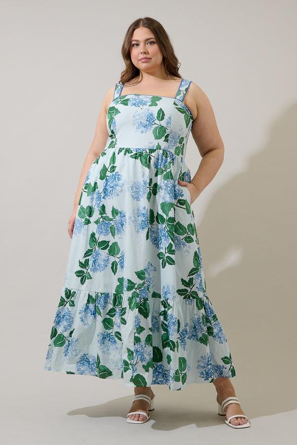 sugarlips Mirla Floral Krisy Sleeveless Maxi Dress Curve