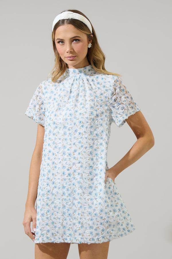 Sugarlips Montilla Floral Nova Back Bow Tie Mini Dress