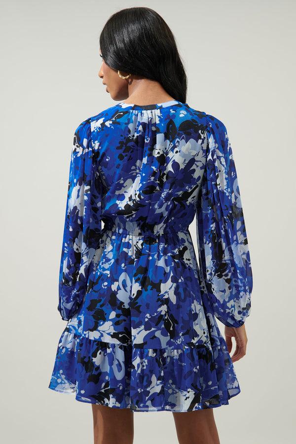 Sugarlips Moonflower Paxton Balloon Sleeve Mini Dress