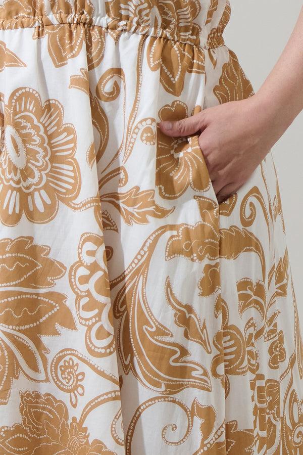 Sugarlips Nadya Floral Elya One Shoulder Maxi Dress Curve