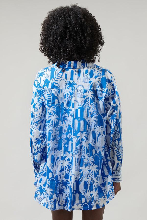 Sugarlips Nala Regie Boyfriend Button Down Cotton Voile Shirt