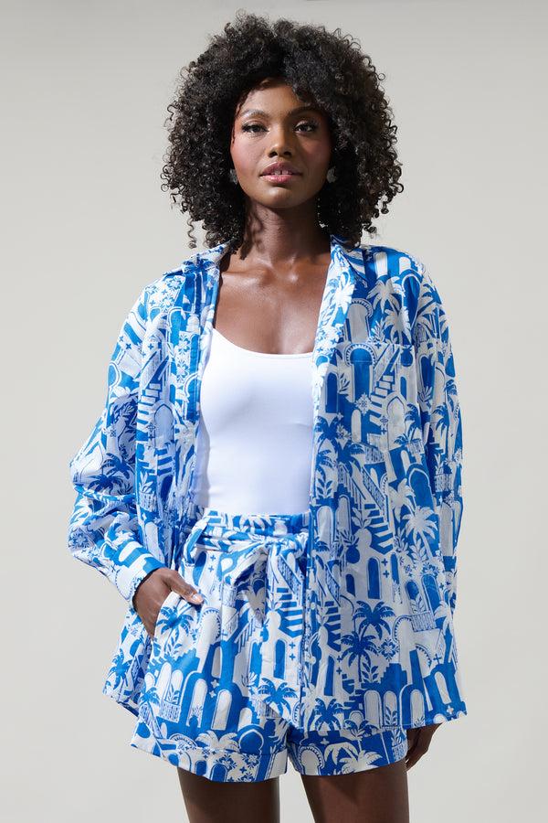 sugarlips Nala Regie Boyfriend Button Down Cotton Voile Shirt