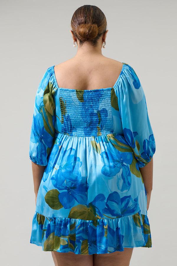 Sugarlips Neiva Floral Evy Sweetheart Mini Dress Curve