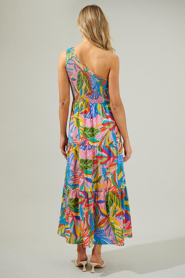 Sugarlips New Guinea Smocked One Shoulder Lys Maxi Dress