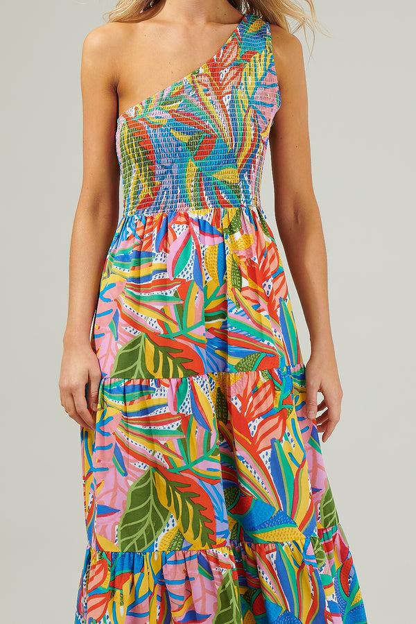 Sugarlips New Guinea Smocked One Shoulder Lys Maxi Dress