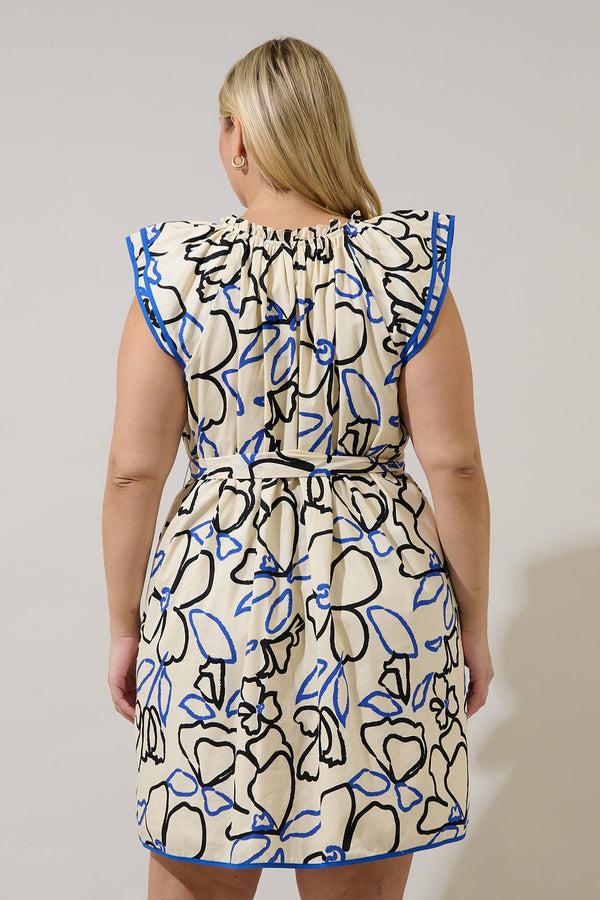 Sugarlips Olera Ruffle Mini Dress Tercy Floral Curve