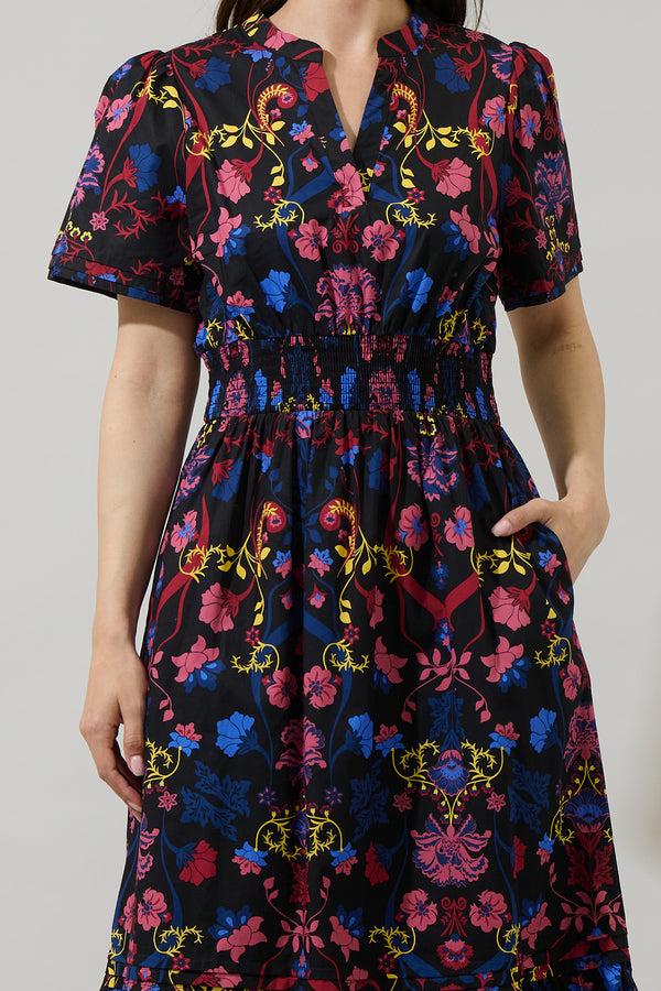 Sugarlips Palmero Midnight Belraj Poplin Maxi Dress