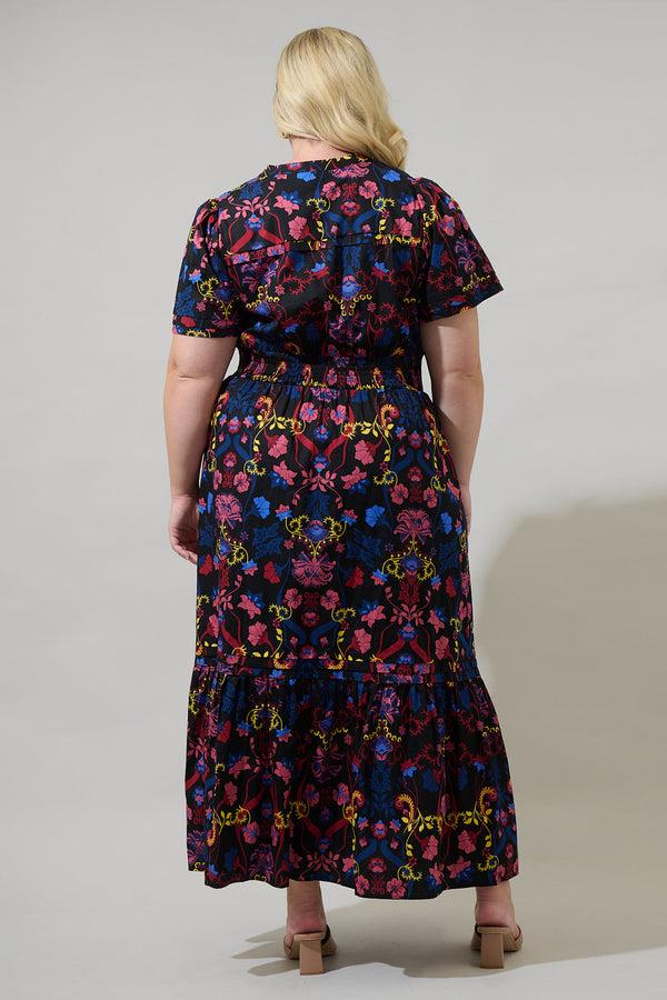 Sugarlips Palmero Midnight Belraj Poplin Maxi Dress Curve