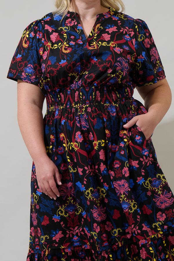 Sugarlips Palmero Midnight Belraj Poplin Maxi Dress Curve