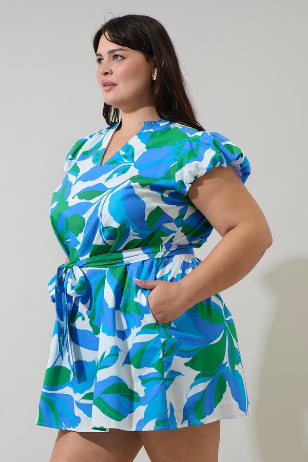 Sugarlips Pansie Floral Orela Shift Mini Dress Curve