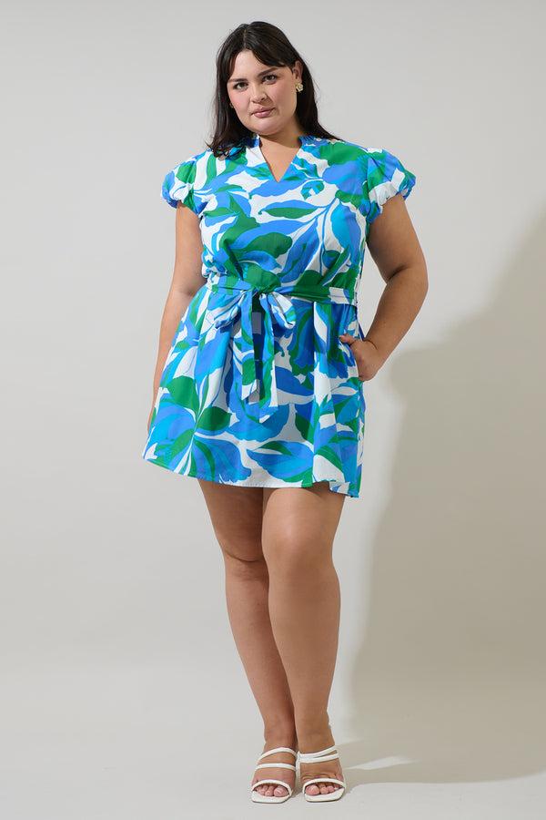 Sugarlips Pansie Floral Orela Shift Mini Dress Curve
