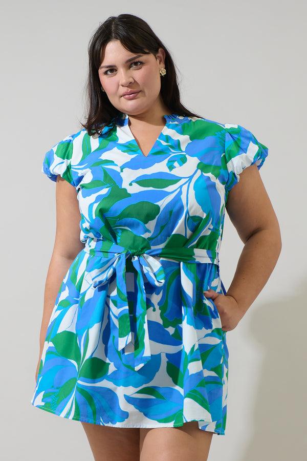 sugarlips Pansie Floral Orela Shift Mini Dress Curve