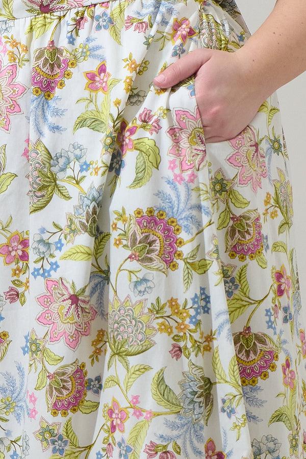 Sugarlips Pany Floral Mawar Ruffle Maxi Dress Curve