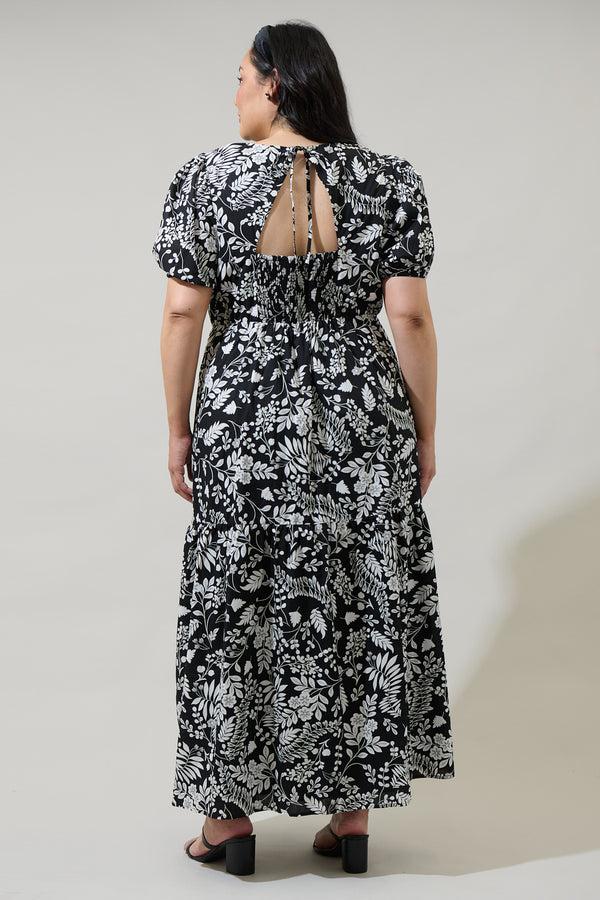 Sugarlips Pine Hill Floral Becca Tiered Maxi Dress Curve