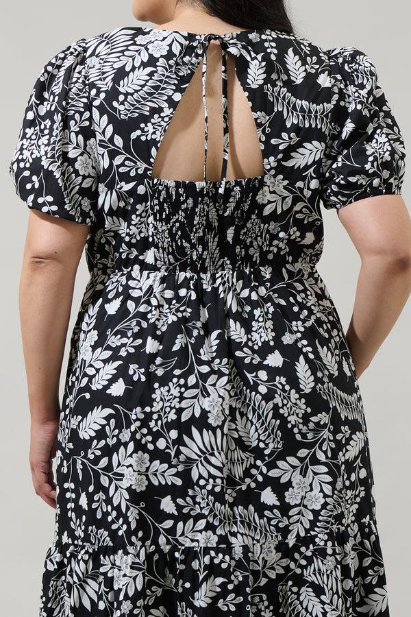Sugarlips Pine Hill Floral Becca Tiered Maxi Dress Curve