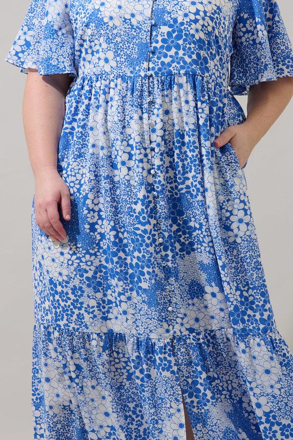 Sugarlips Pismo Flutter Maxi Dress Serra Floral Curve