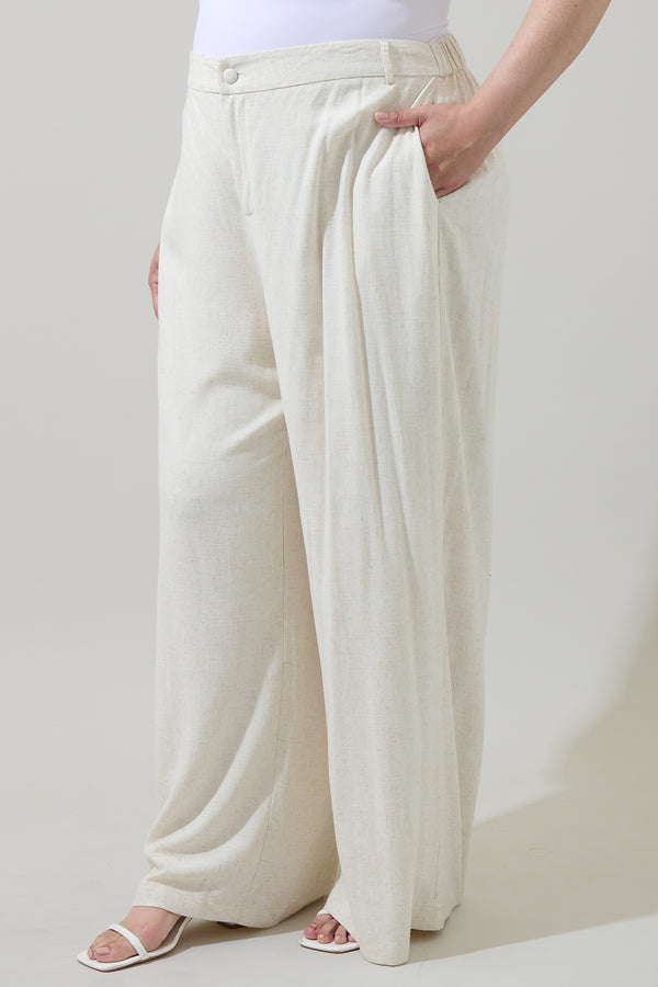 Sugarlips Presley Chelsea Belted Wide Leg Trousers Curve