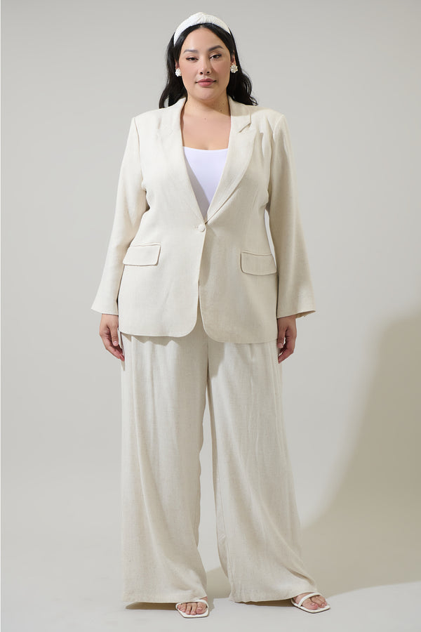 Sugarlips Presley Chelsea Belted Wide Leg Trousers Curve