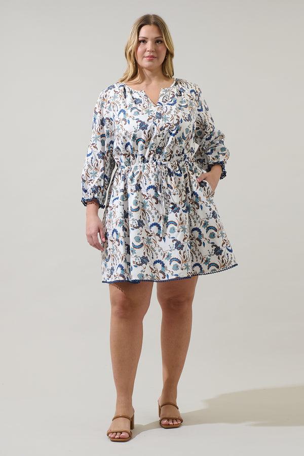 Sugarlips Ralston Floral Kennady Shift Mini Dress Curve