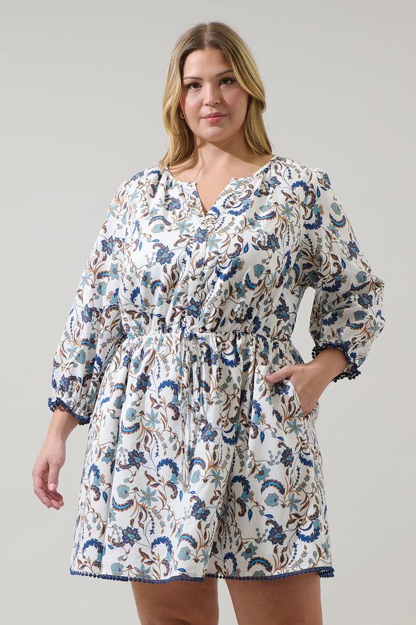 sugarlips Ralston Floral Kennady Shift Mini Dress Curve