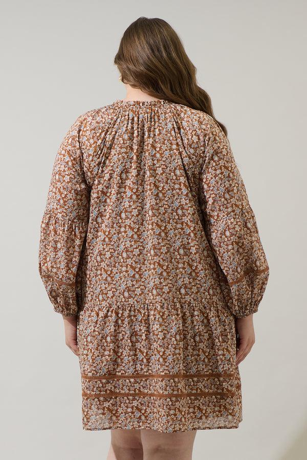 Sugarlips Ramsey Ditsy Ivonna Shift Mini Dress Curve