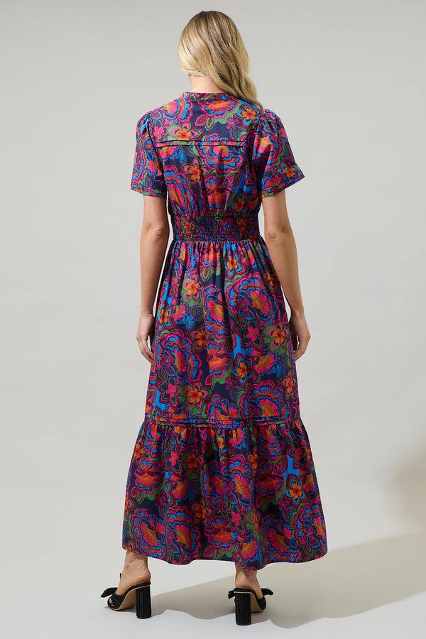 Sugarlips Raveena Midnight Belraj Poplin Maxi Dress