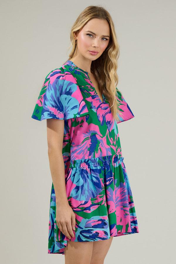 Sugarlips Raylee Floral Rock A By Trapeze Mini Dress