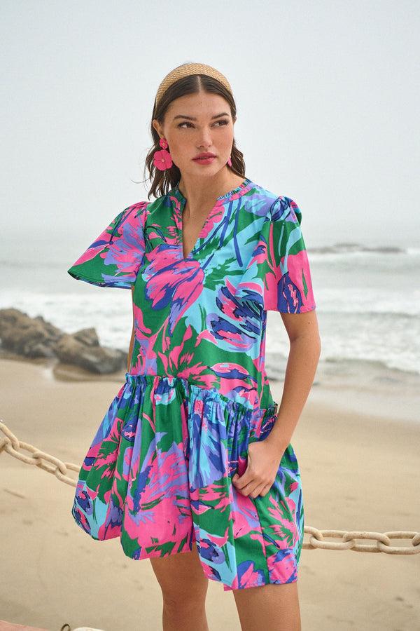 sugarlips Raylee Floral Rock A By Trapeze Mini Dress