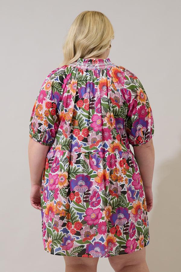 Sugarlips Rendal Floral Jesse Babydoll Mini Dress Curve