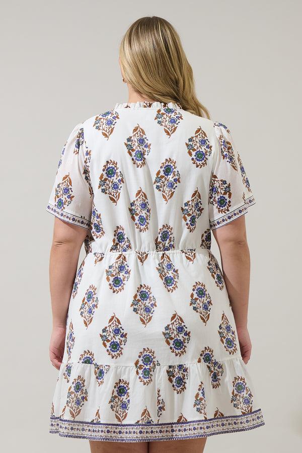 Sugarlips Rennie Floral Warna Shift Mini Dress Curve