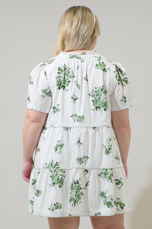 Sugarlips Ria Floral Candace Tiered Mini Dress Curve
