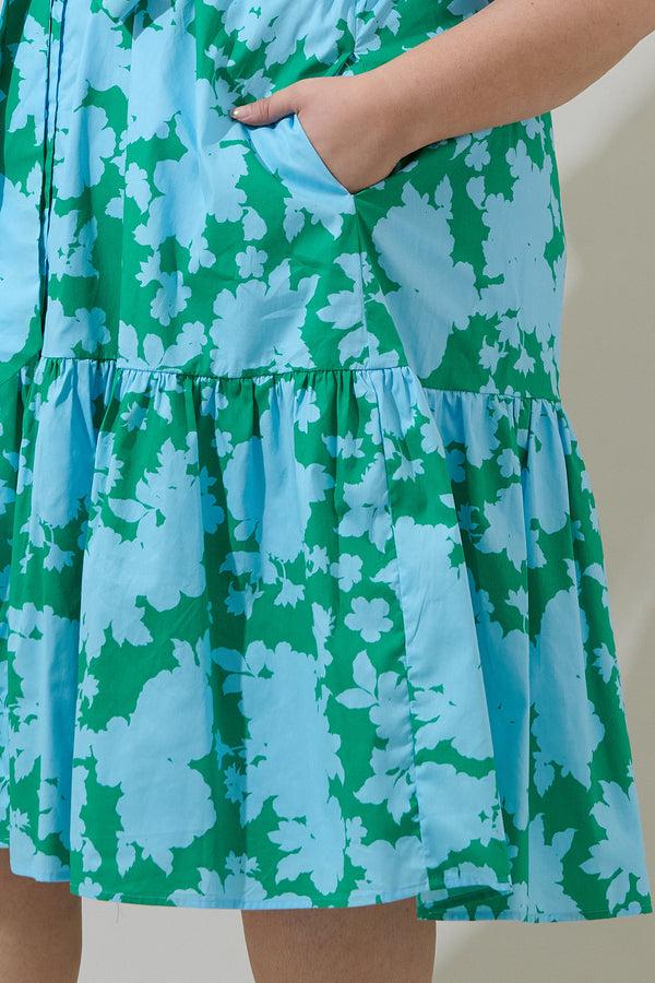 Sugarlips Riona Floral Wynette Tiered Midi Dress Curve