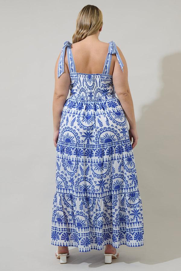 Sugarlips Rivera Tropics Emely Tiered Maxi Dress Curve