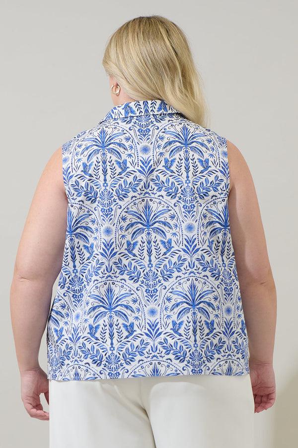 Sugarlips Romina Tropical Kirsa Sleeveless Top Curve