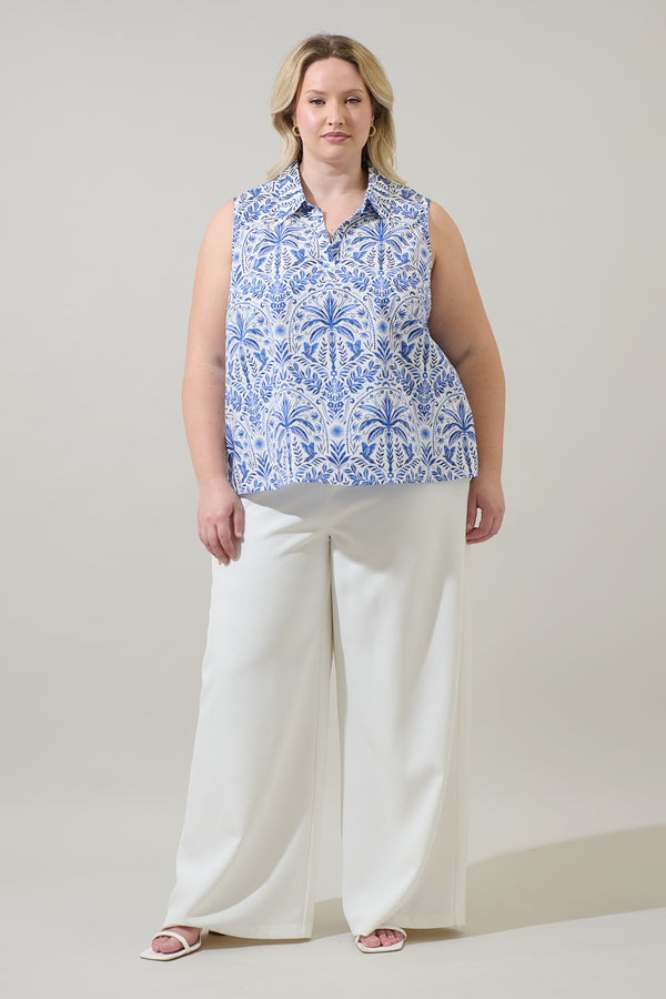 Sugarlips Romina Tropical Kirsa Sleeveless Top Curve