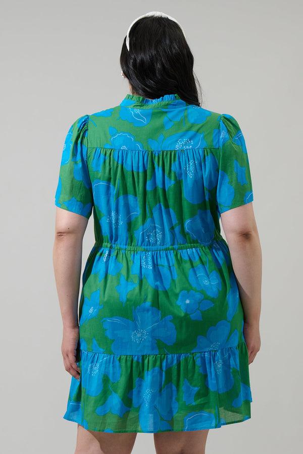 Sugarlips Rori Floral Amo Button Up Mini Dress Curve