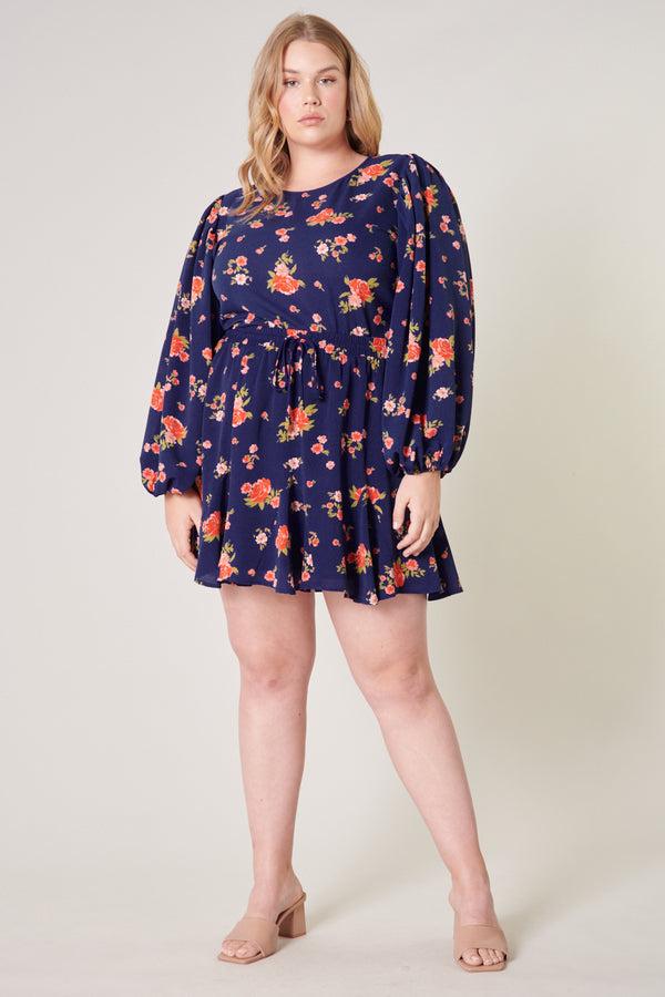 Sugarlips Roseanne Floral Lowell Fluted Mini Skirt Curve