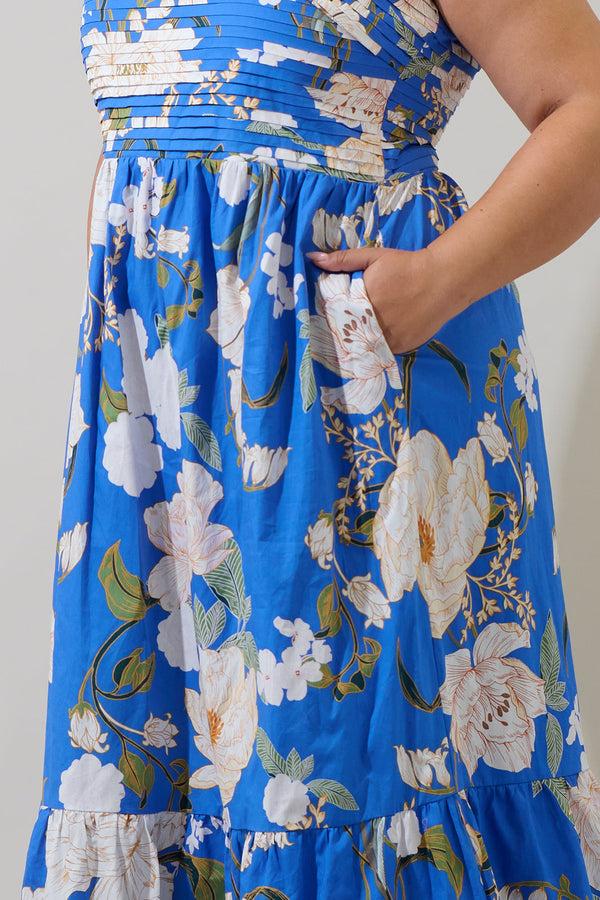 Sugarlips Roswell Floral Sima Pleated Maxi Dress Curve