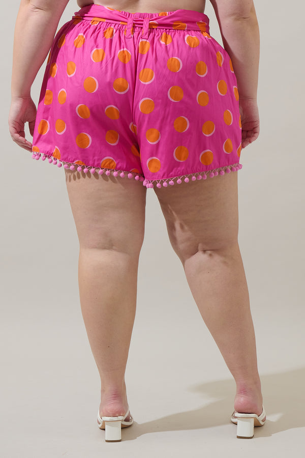 Sugarlips Rosy Polka Dot Zaferia Bermuda Shorts Curve