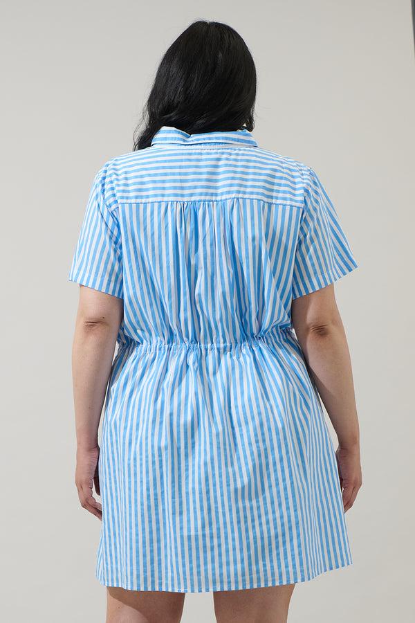Sugarlips Saida Striped Kenda Shift Mini Dress Curve